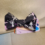 Purple Splatter Dog Bow Tie