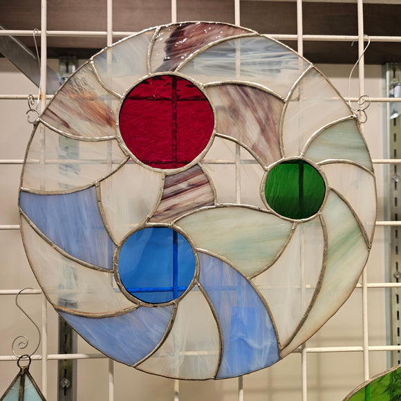 Circle design stained glass