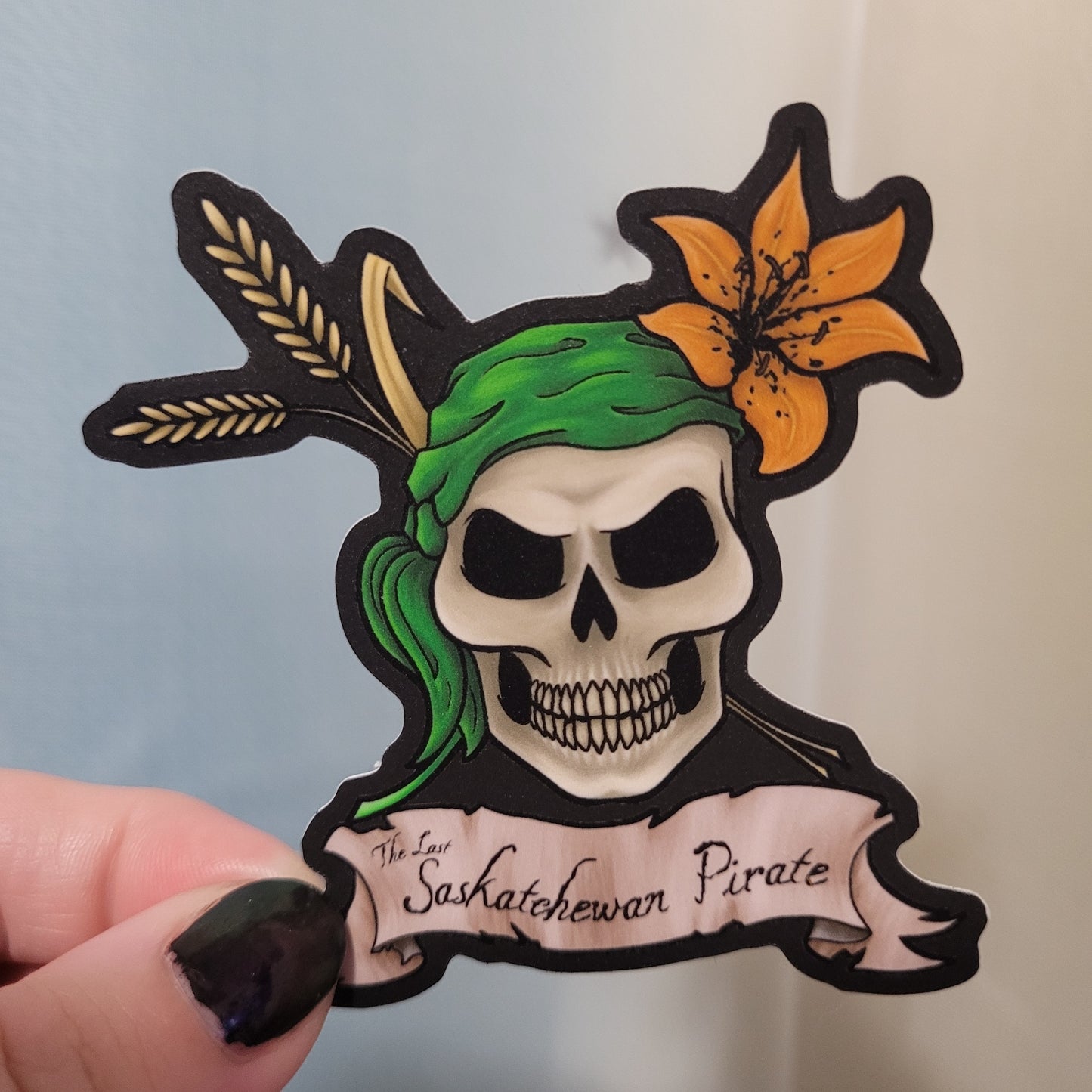 Saskatchewan Jolly Roger sticker