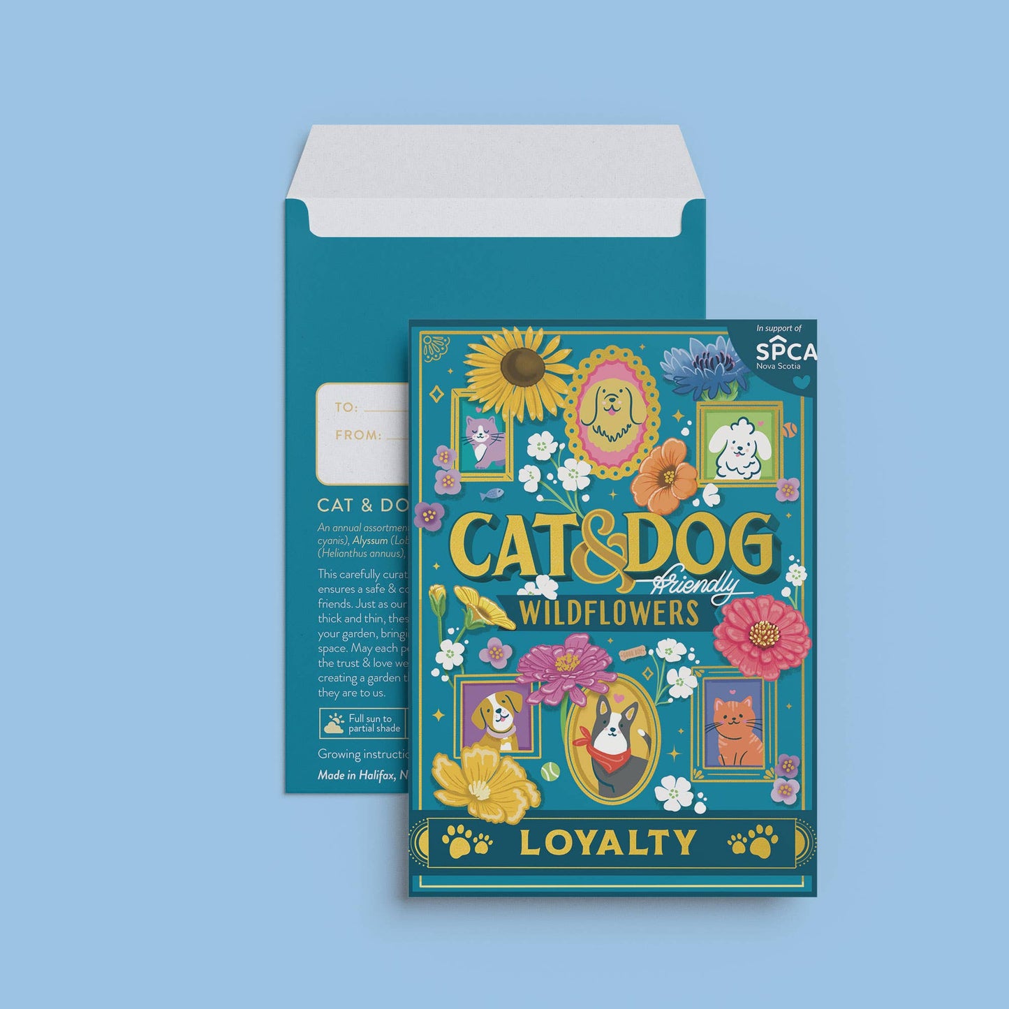 Floriography Seed Packet Countertop Display + 100 Seed Packets