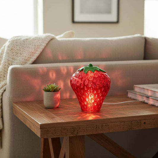 LED Glass Strawberry Decor