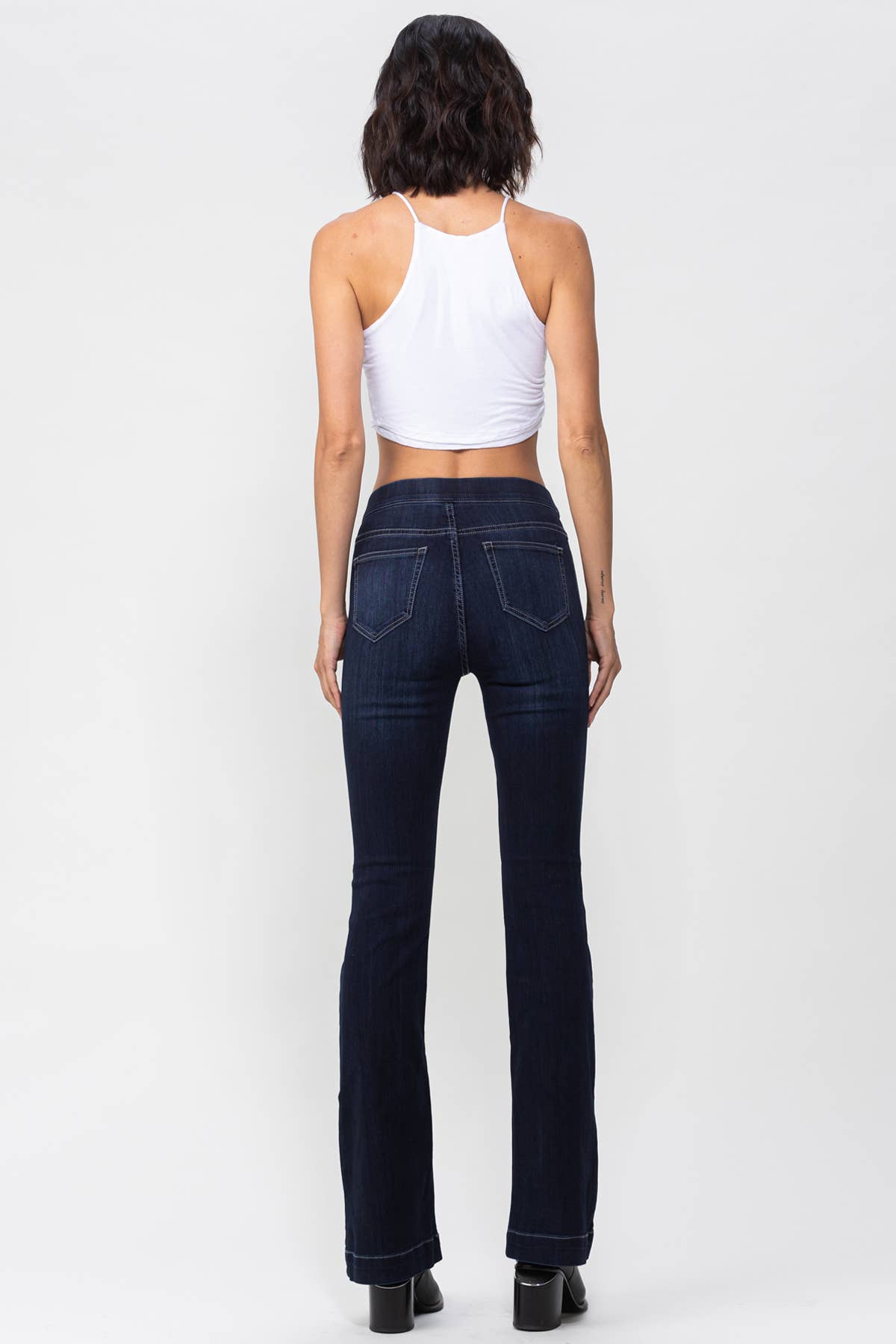 PLUS SIZE Indigo Pull On Flare