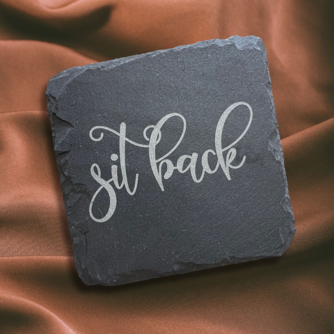 Relax Slate Coaster Set