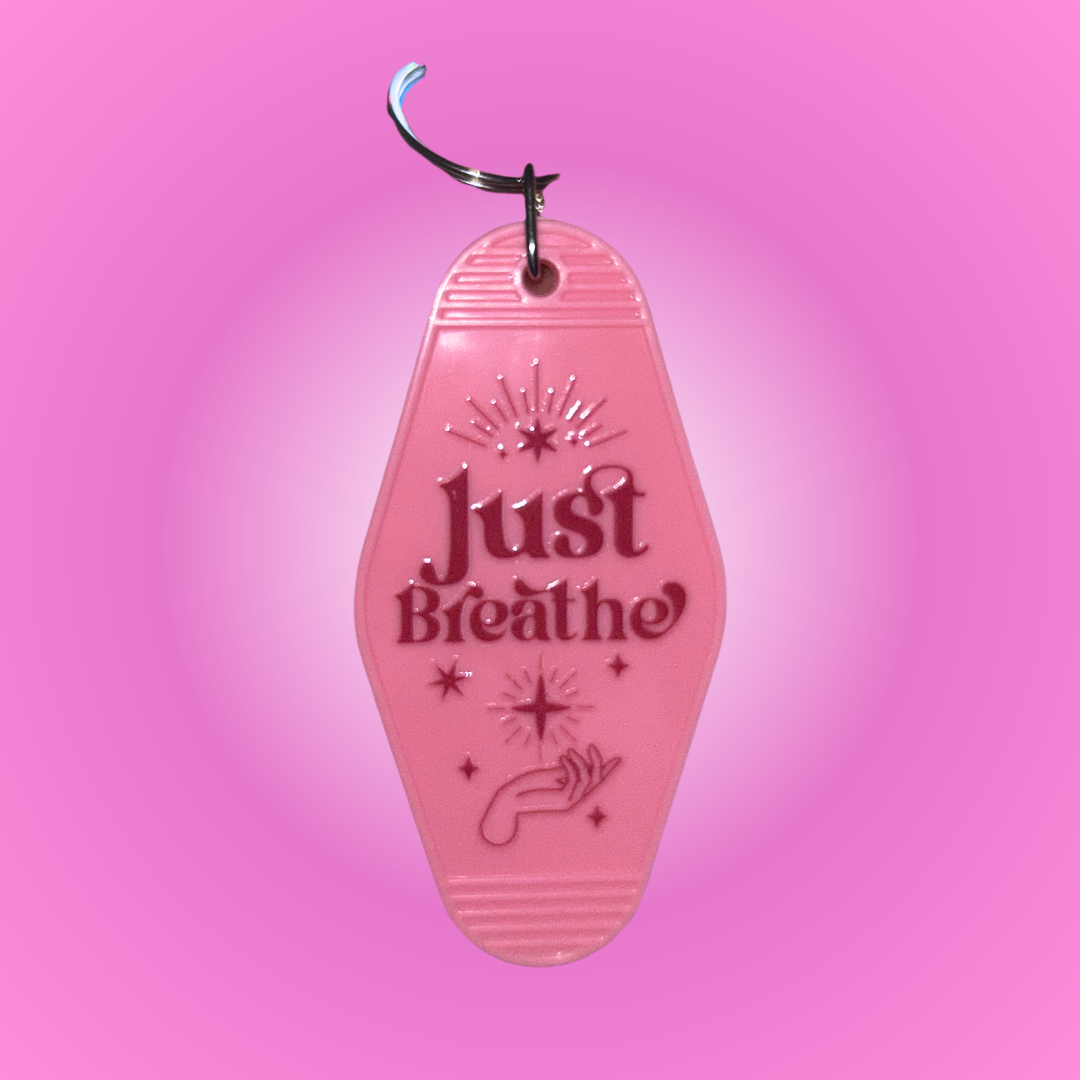 Just Breathe Motel Keychain