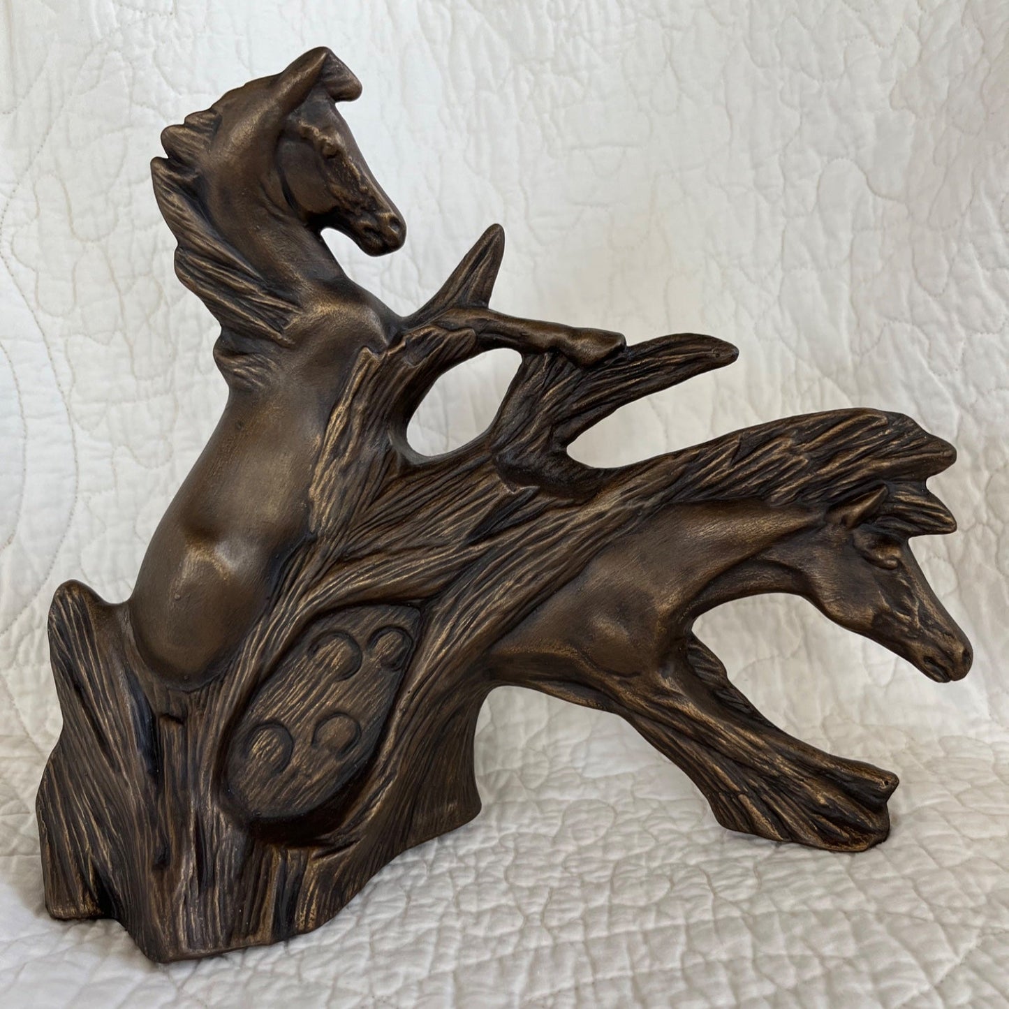 Roughcut Bronze Wild Horses