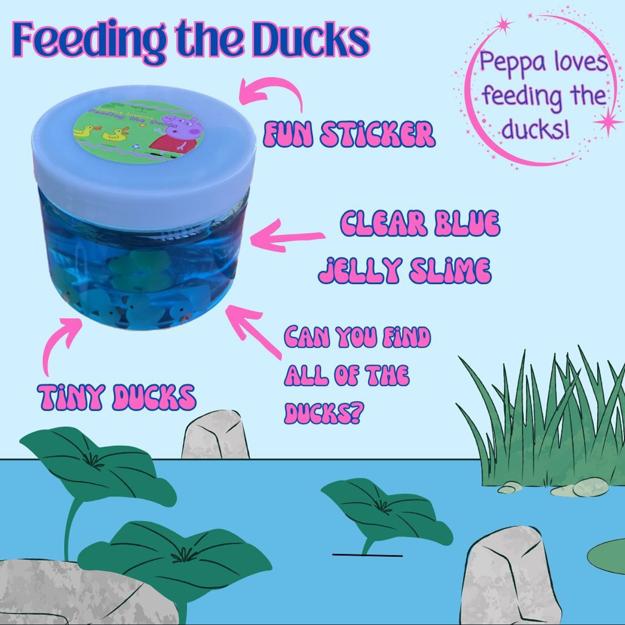 Feeding the Ducks Clear Slime with Tiny Duckies
