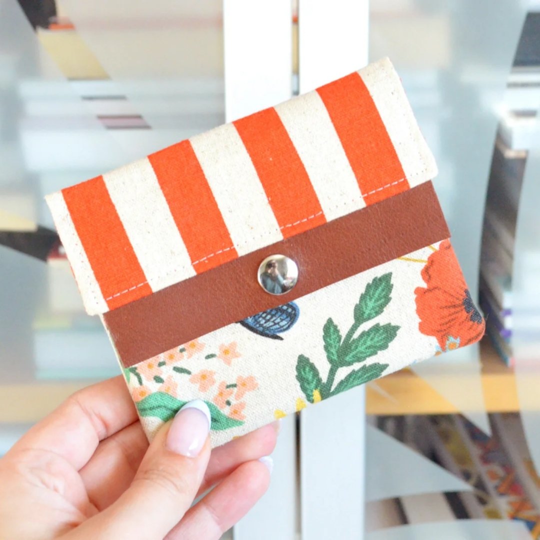 Mini Leather-Snap Wallet