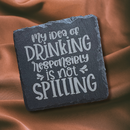 Drink Up! Themed Slate Coaster Set