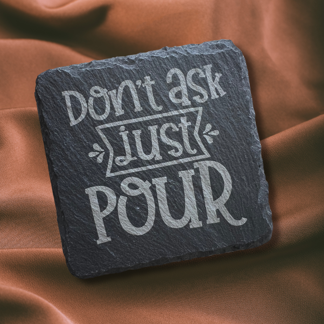 Drink Up! Themed Slate Coaster Set