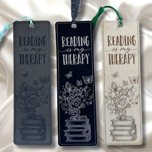 Reading Is My Therapy Bookmark