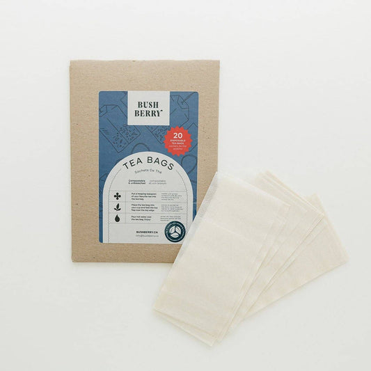 20 Pack | Unbleached, Compostable, Single Use Tea Bags