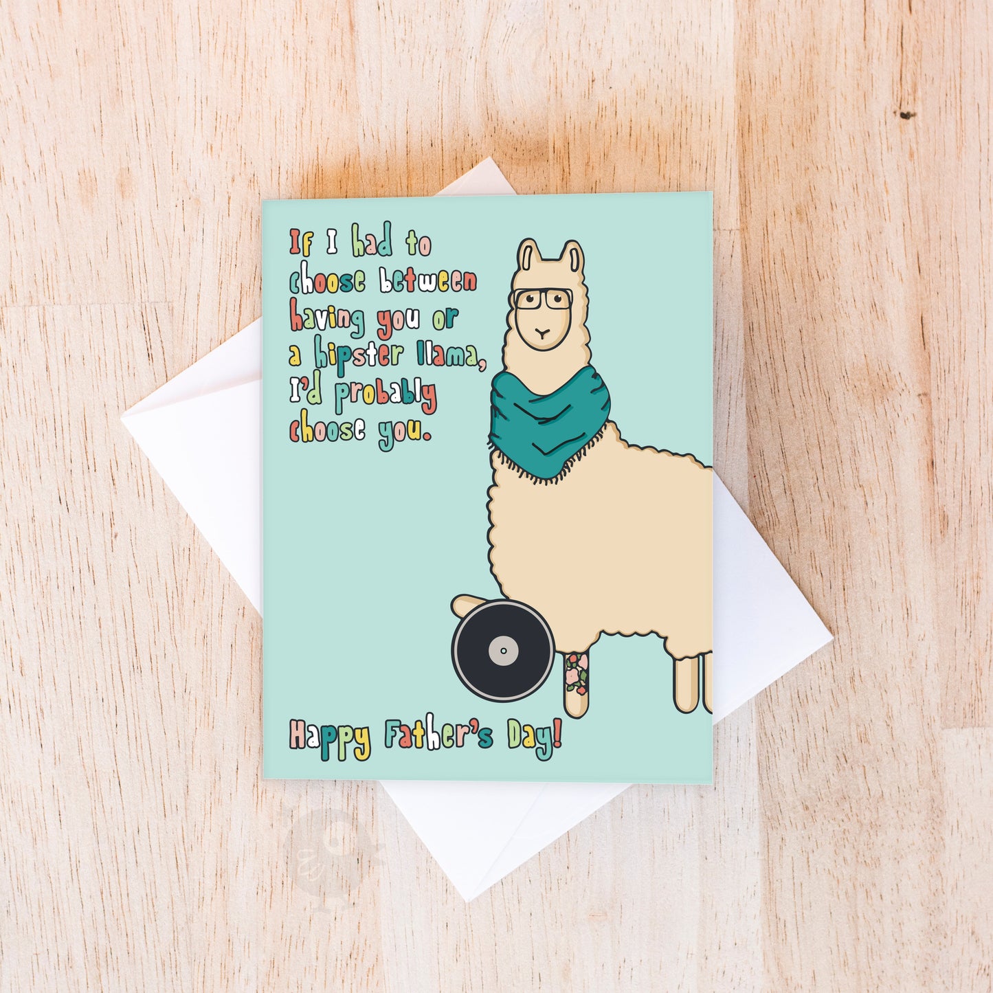 Father's Day Llama | Father's Day | Holiday Card