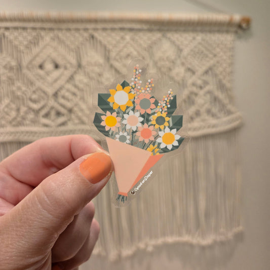Flower Bouquet | Transparent | Vinyl Sticker