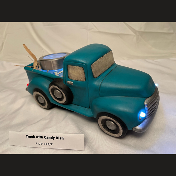 Turquoise Truck With Lights