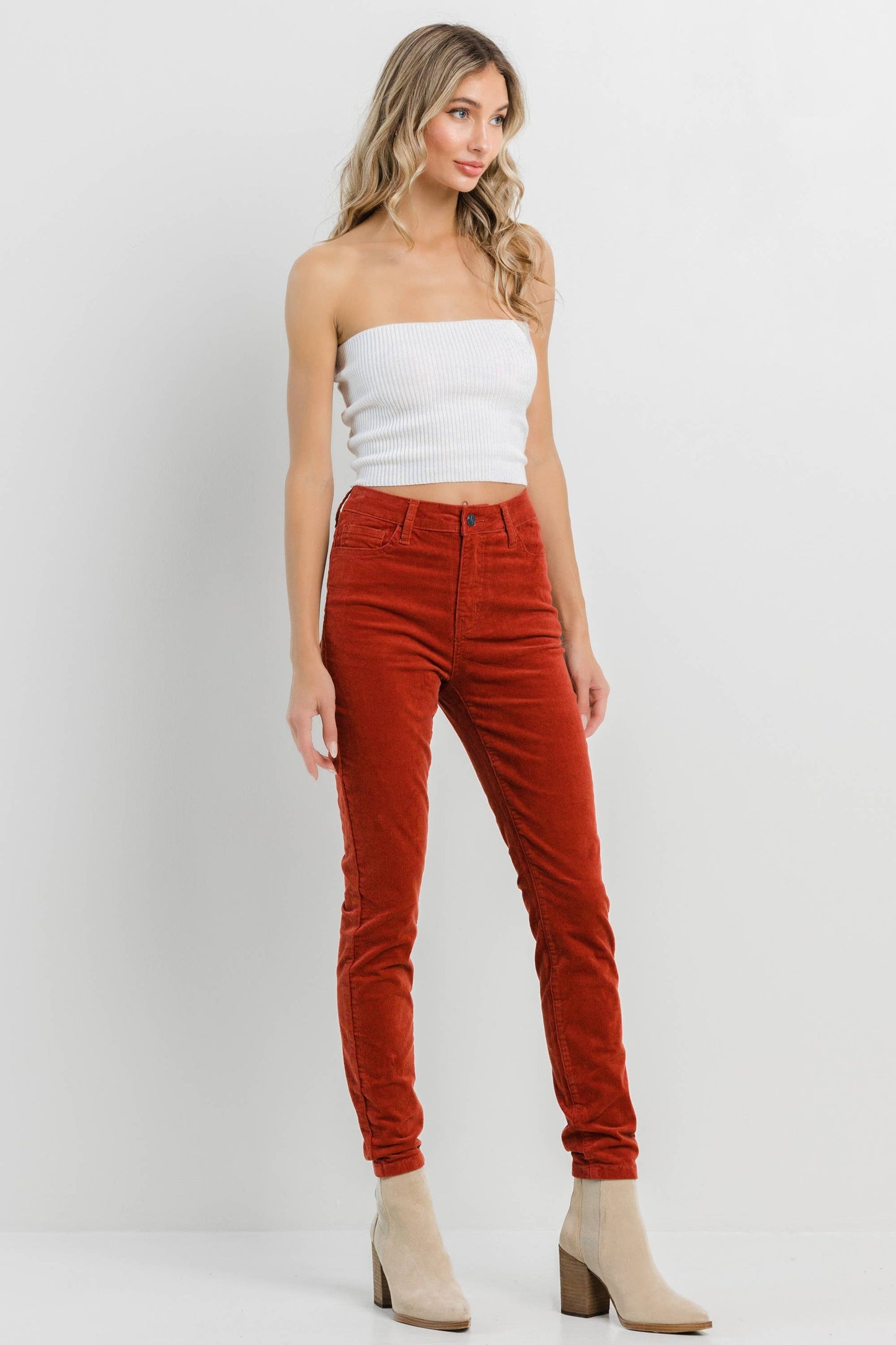 Rust Corduroy Skinny