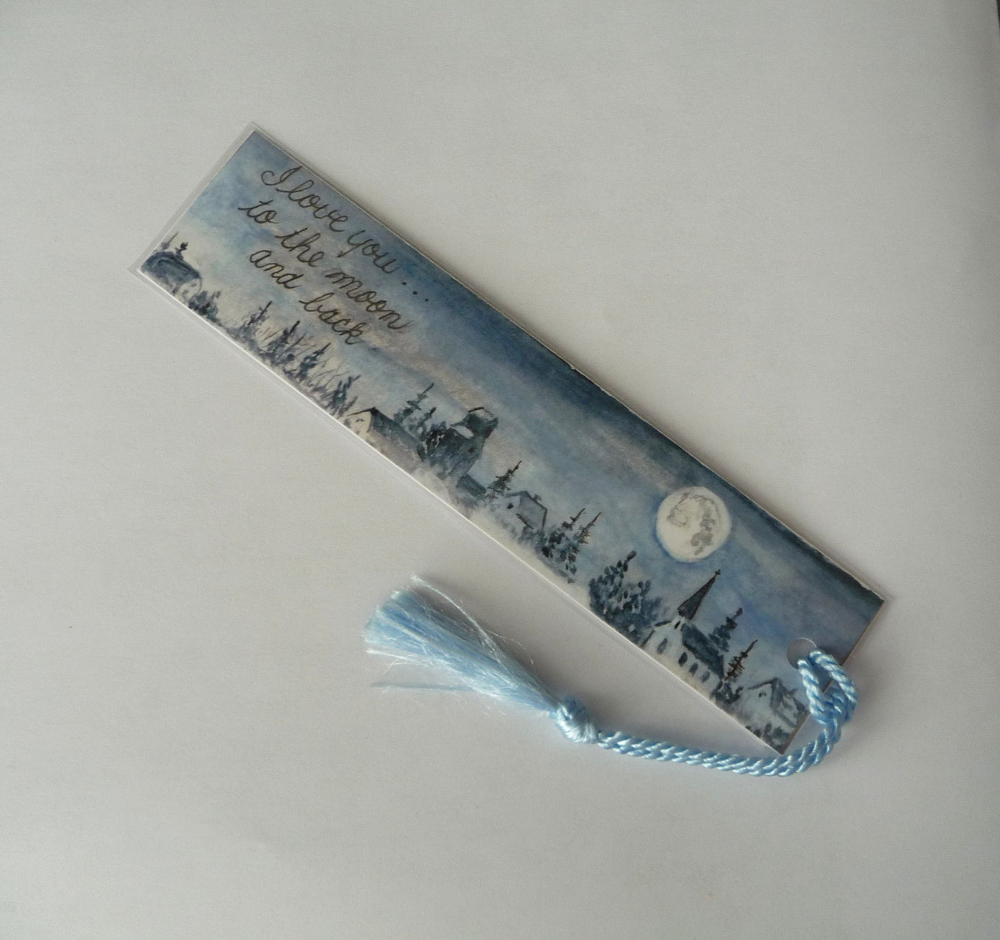 BOOKMARK-I LOVE YOU TO THE MOON AND BACK