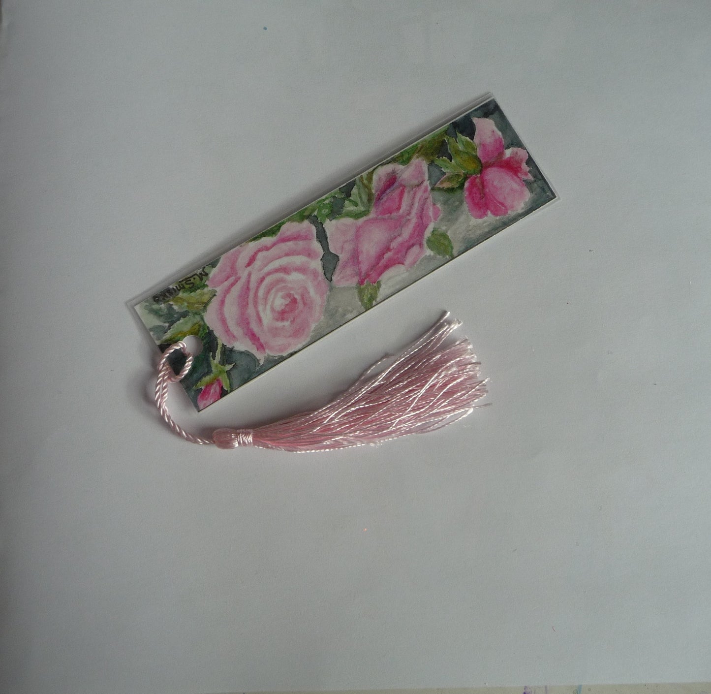 BOOKMARK-PINK ROSES