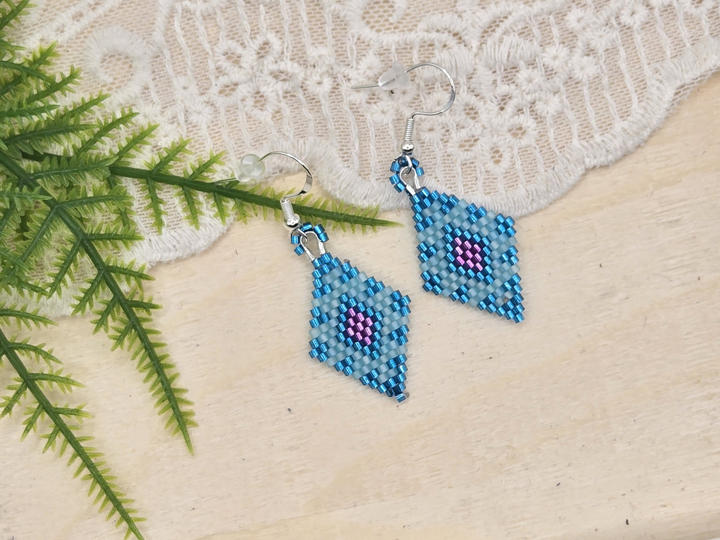 Brick stitch earrings