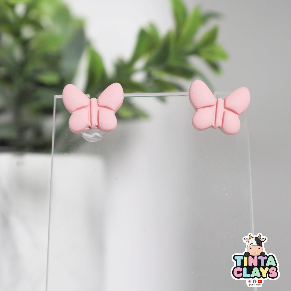 Butterfly Polymer Clay Stud Earrings