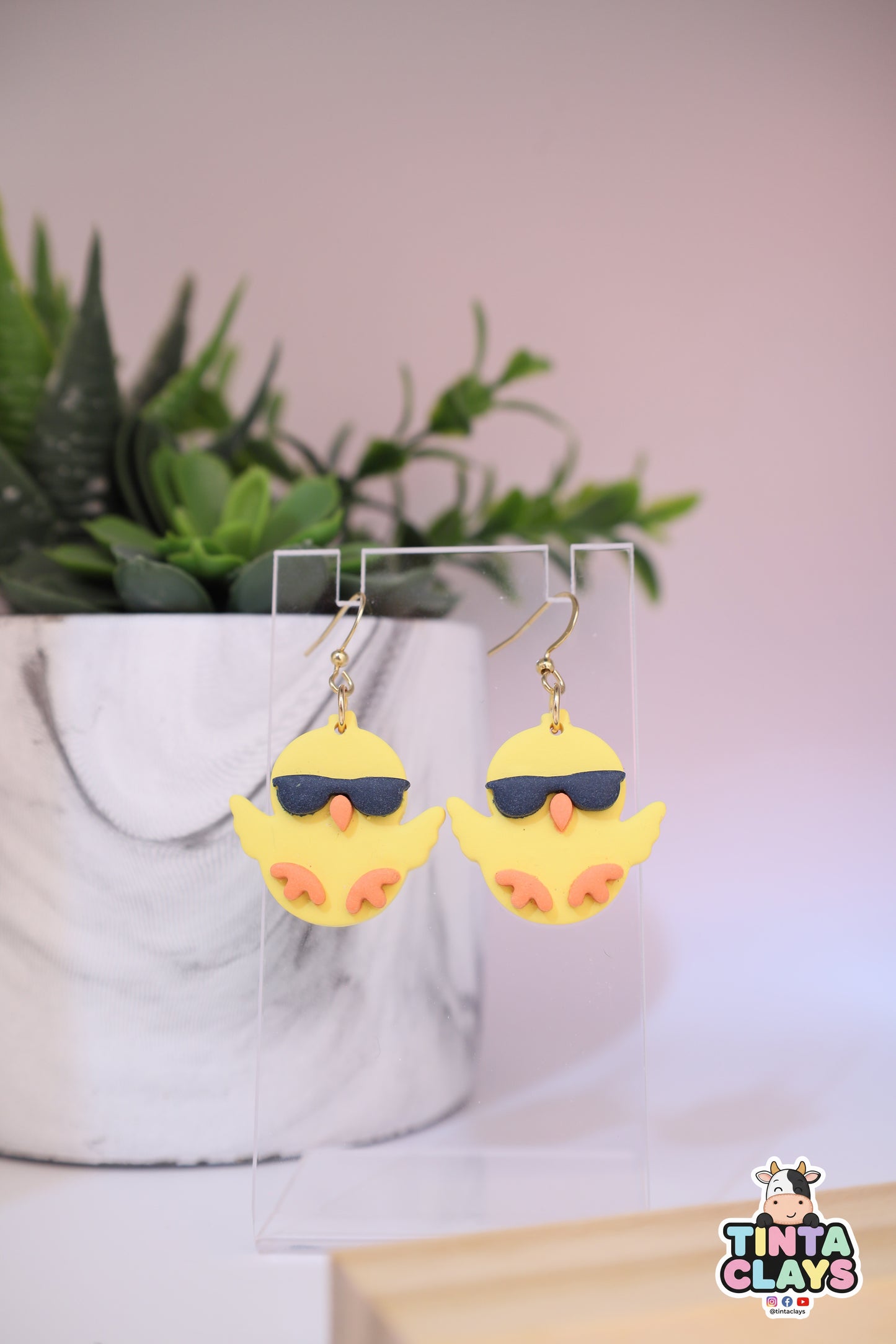 Cool Chick Polymer Clay Dangle Earrings