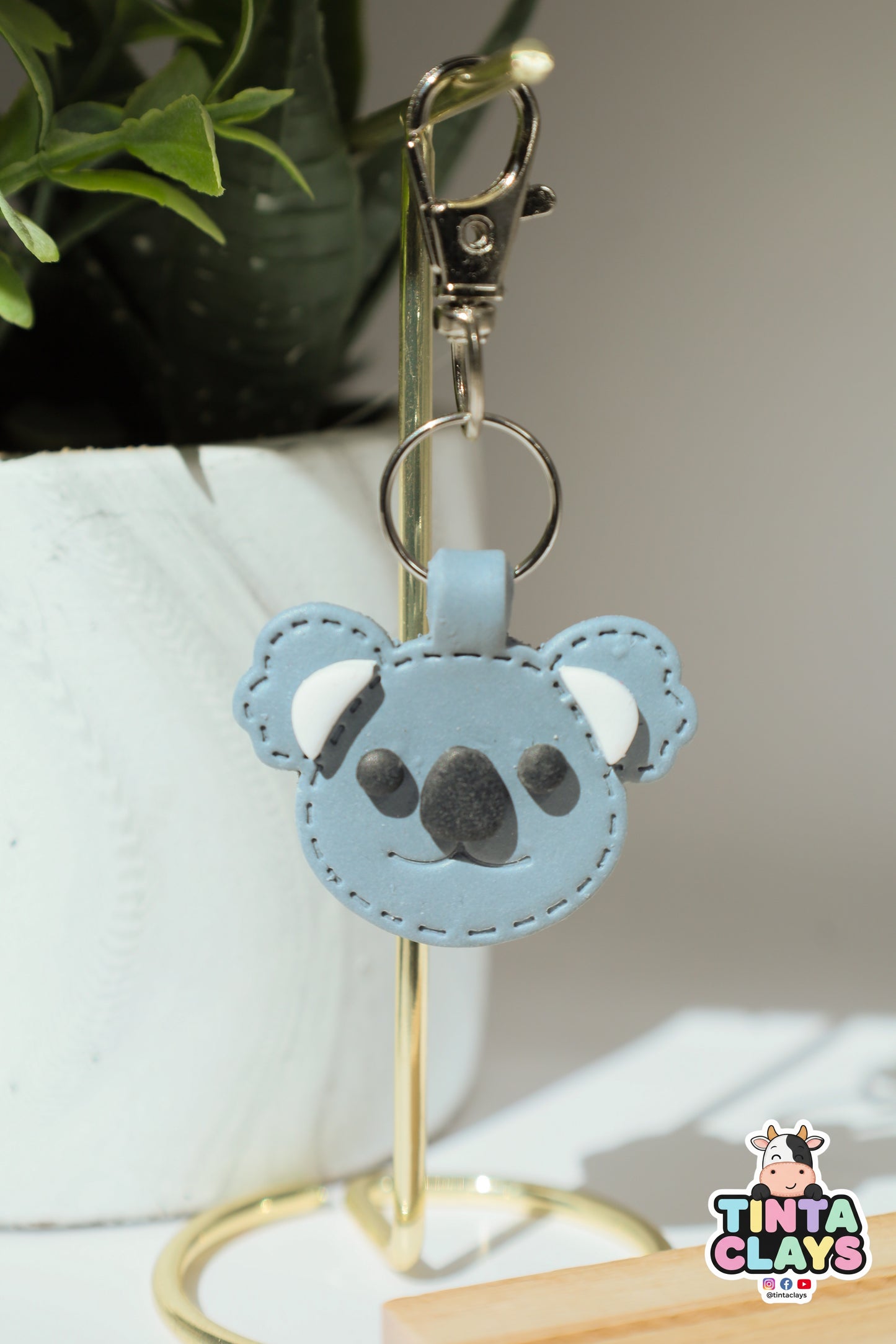 Koala Polymer Clay Keychain
