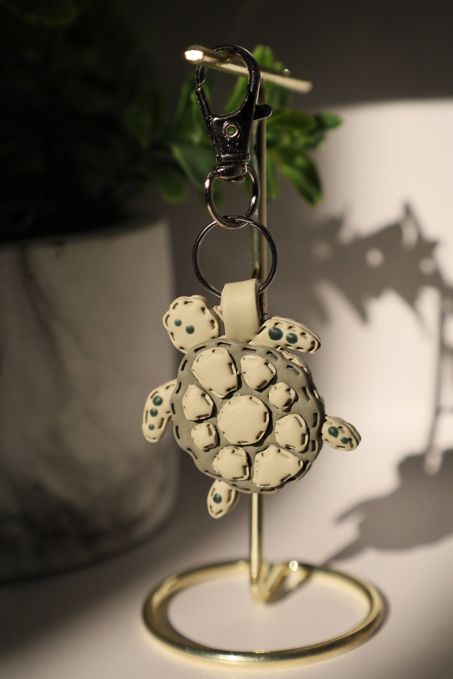 Turtle Polymer Clay Keychain