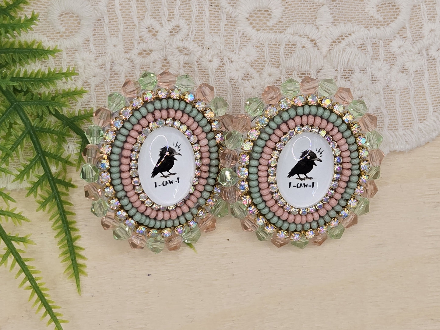 Flat Stitch Earrings