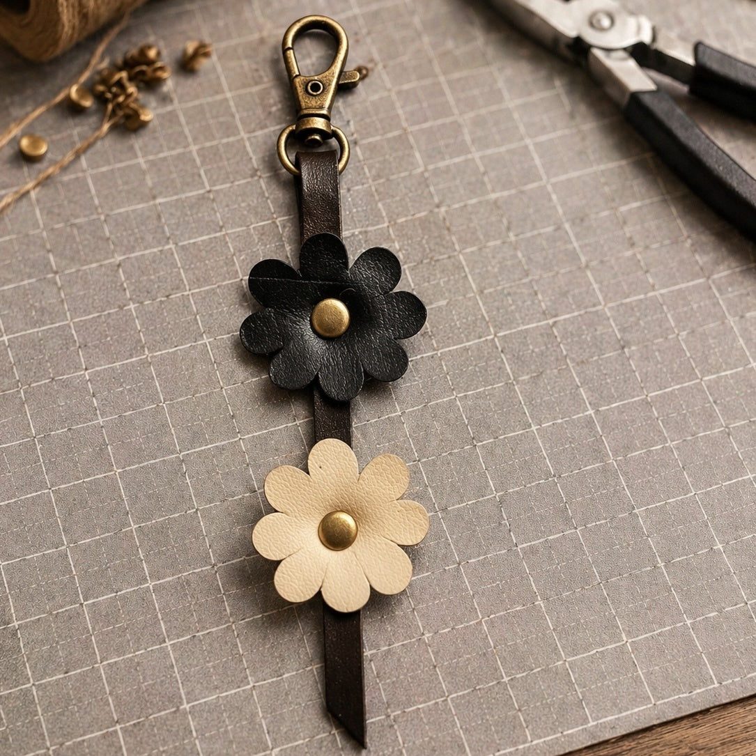 Flower charm keychain2