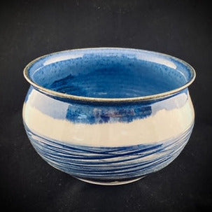 Blue and White Planter Bowl