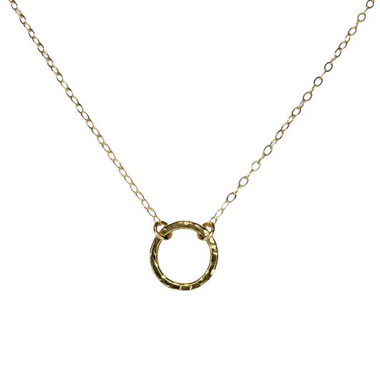 Hammered Circle Necklace