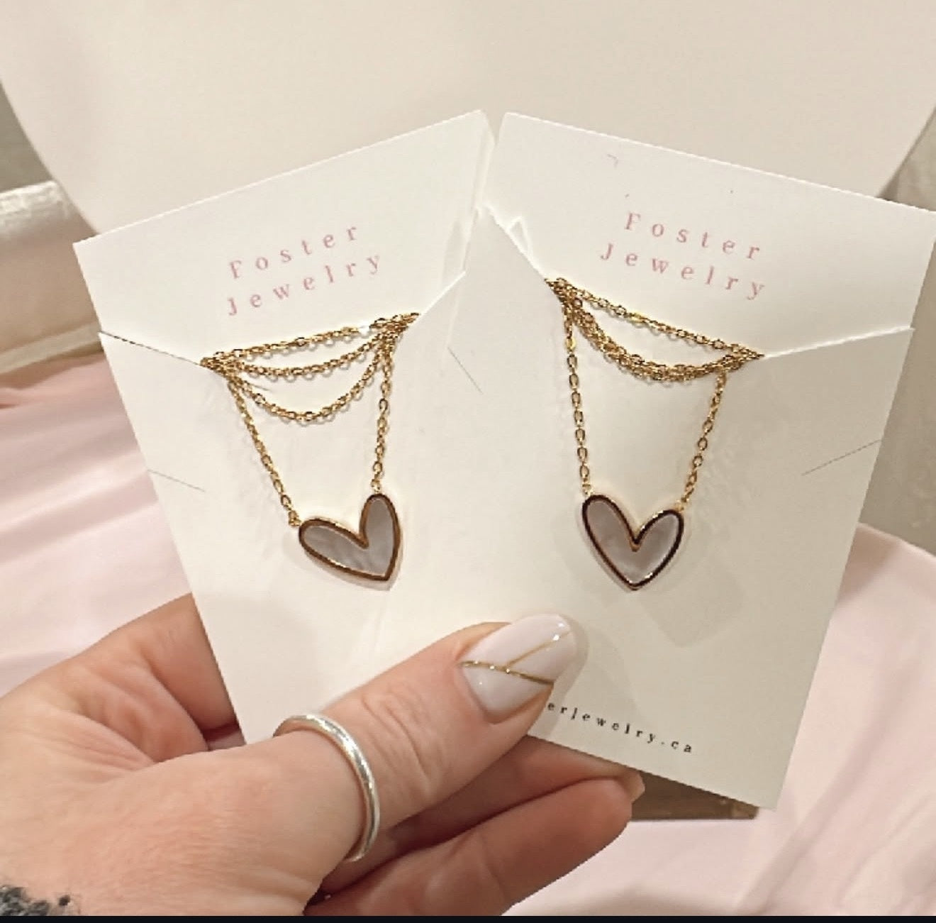 MOP heart necklace