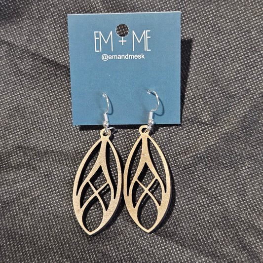 Wooden dangle earrings