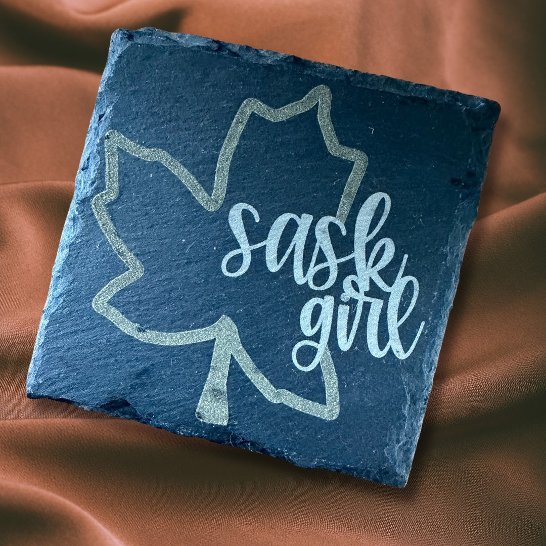 Sask Themed Slate Coasters