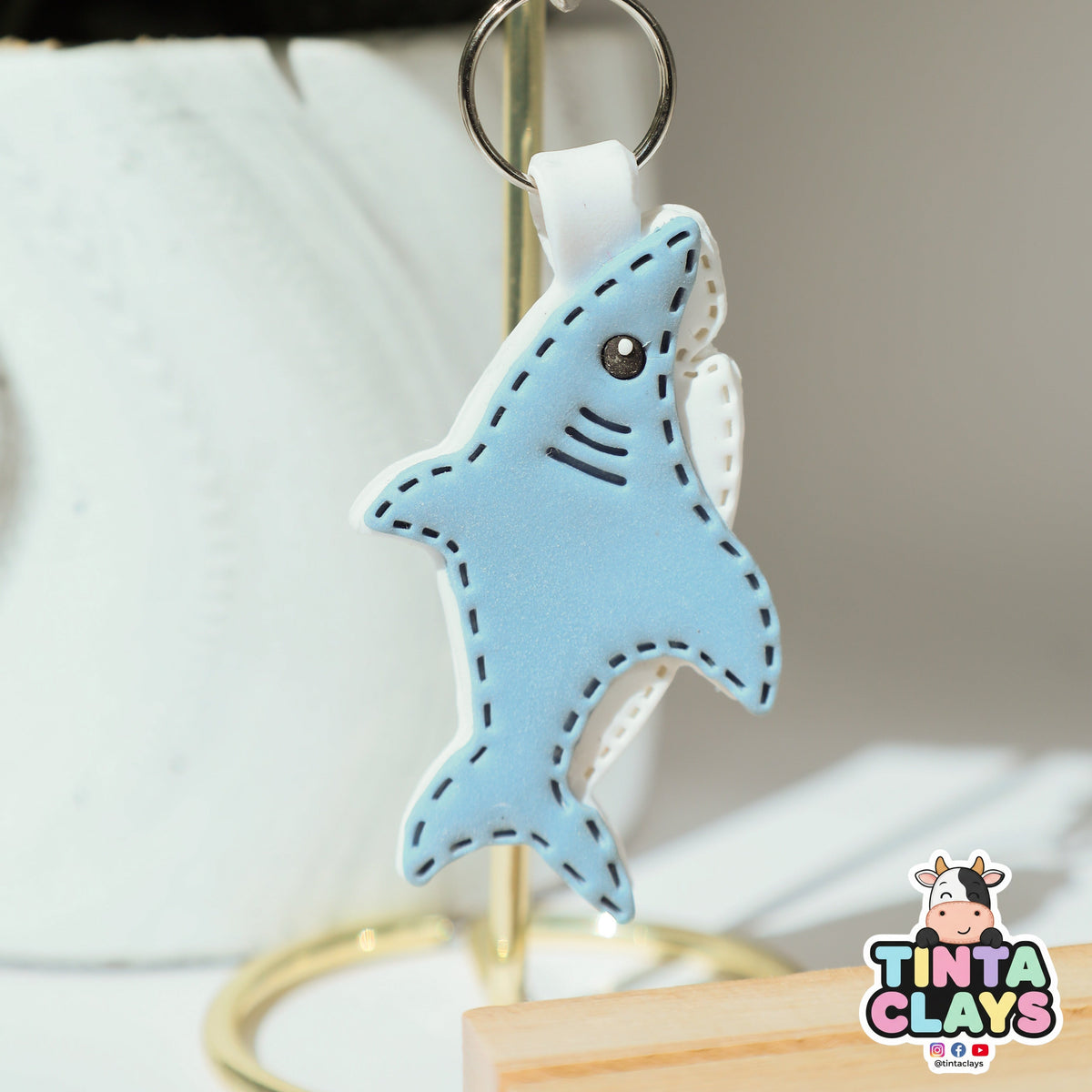 Shark Attack!!! Cute Shark Polymer Clay Keychain