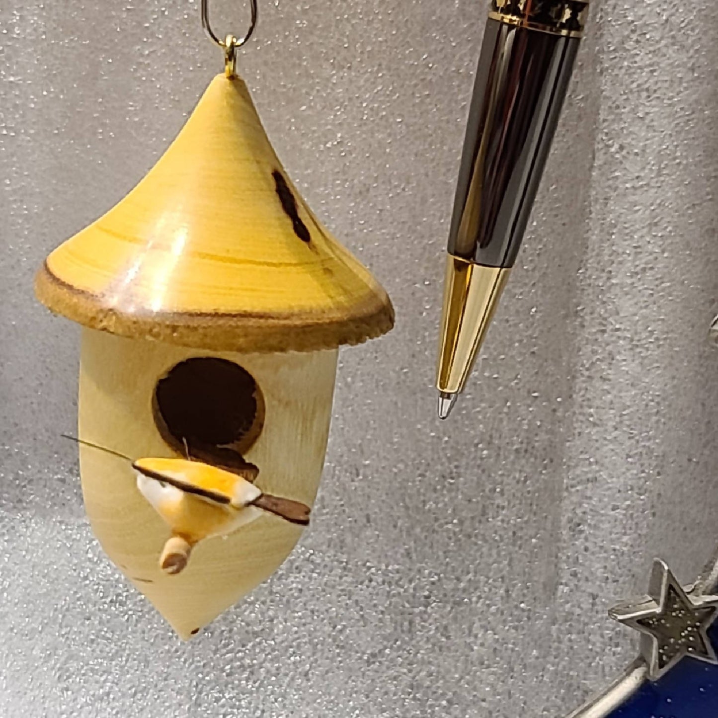 CW - Birdhouse window or desk ornament