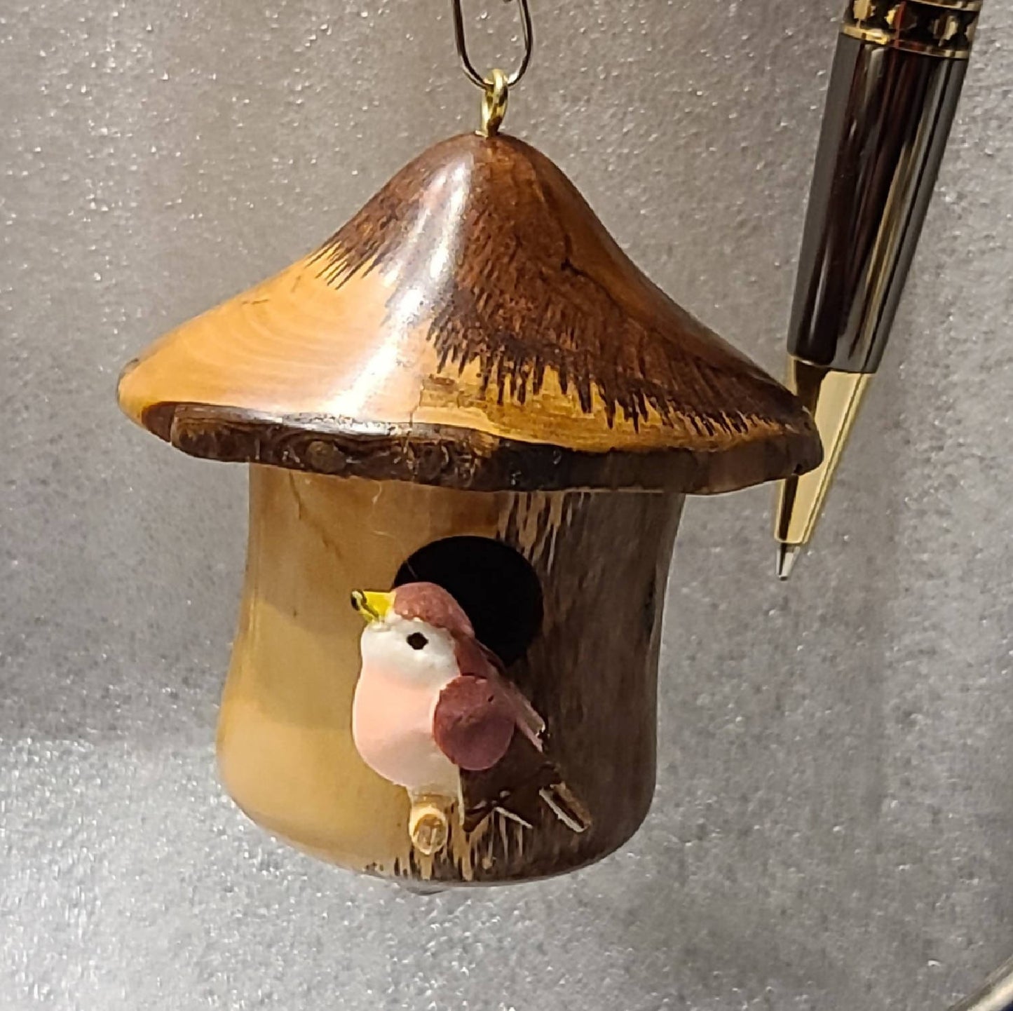 CW - Birdhouse window or desk ornament