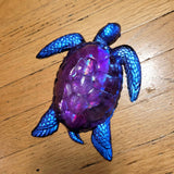 Resin Turtle Made With Rainbow Casting Re-cycled Discs
