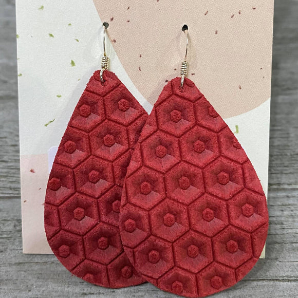 Leather/ Cork earrings 2