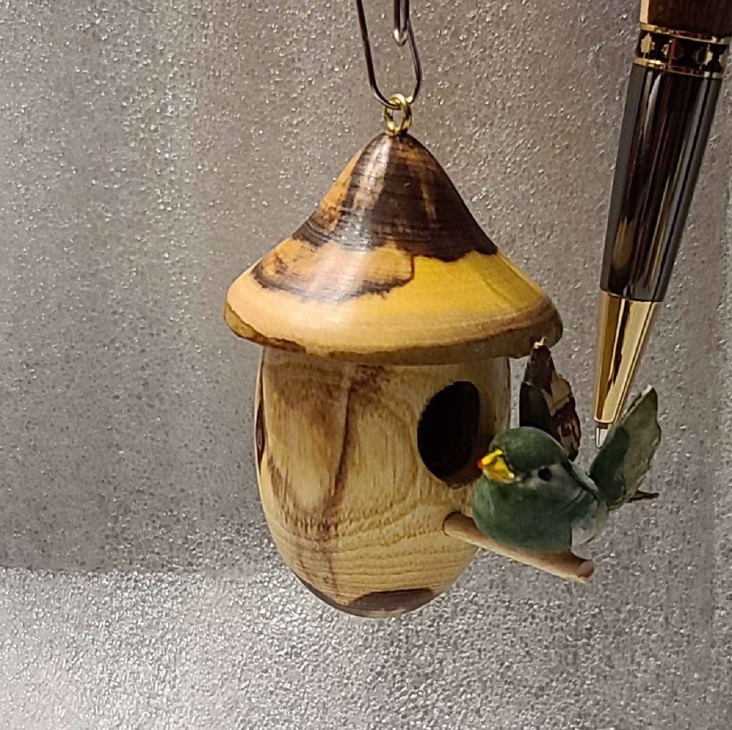 CW - Birdhouse window or desk ornament