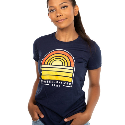 FLAT // Sask Sunset / Ladies T-Shirt
