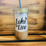 Lake Life Glitter Jar - HandmadeSask