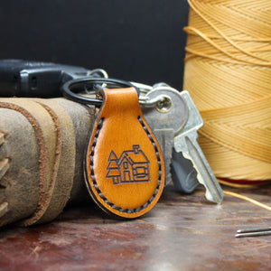 Hand Sewn Leather Keychain - 1