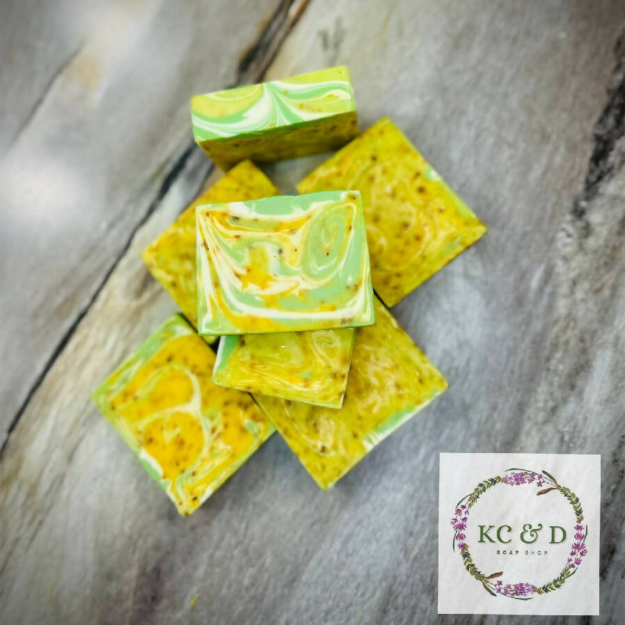 Lemon Essential Oil with Lemon Peel: Goat Milk Soap