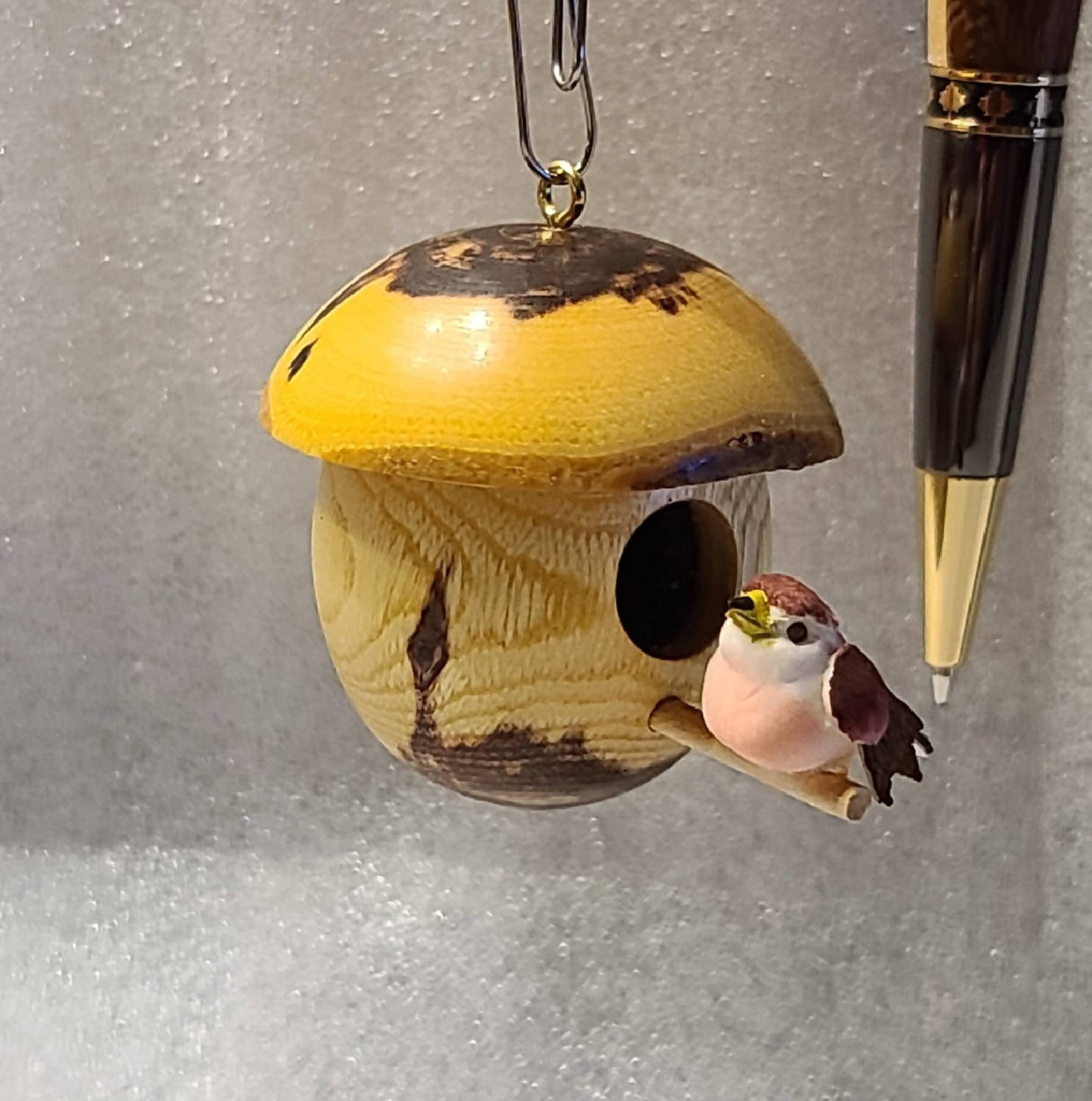 CW - Birdhouse window or desk ornament