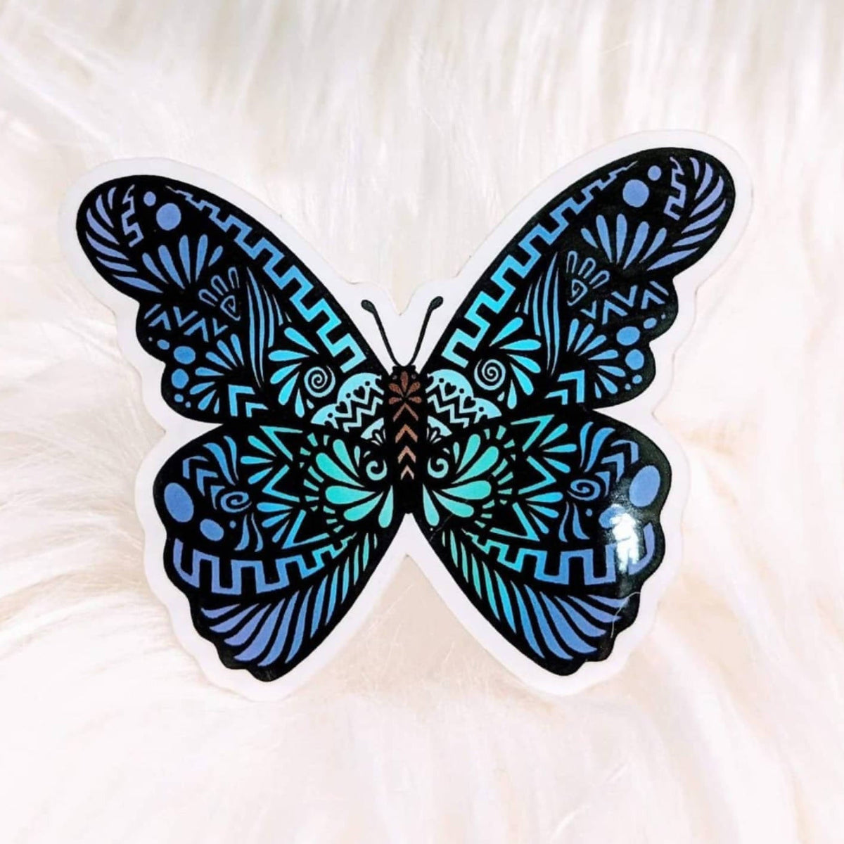 Butterfly (Blue) Waterproof Stickers - HandmadeSask