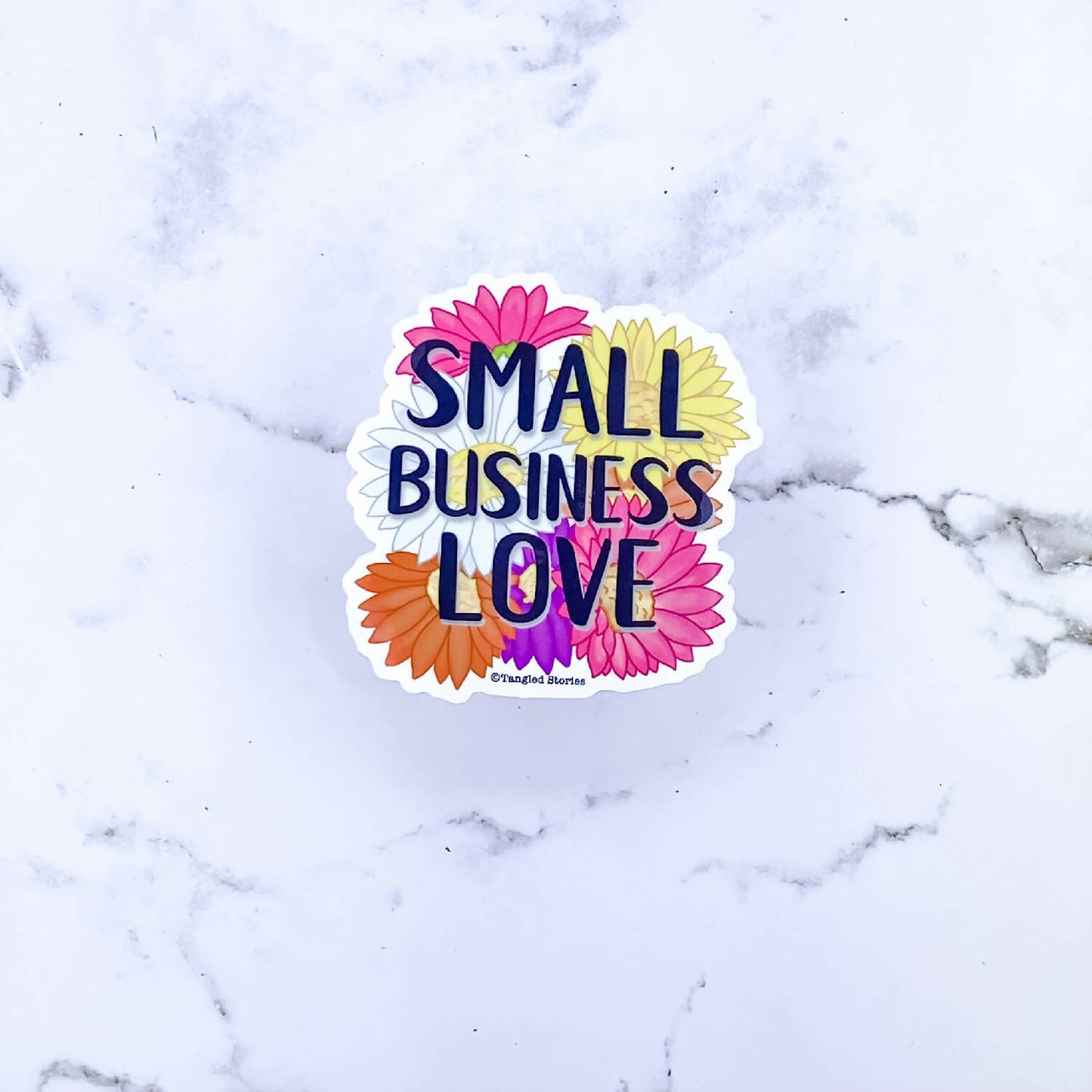 Floral Small Business Love Weatherproof Sticker