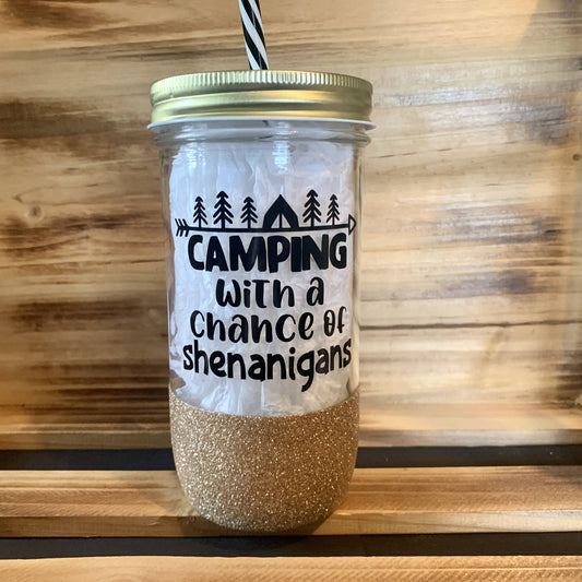 Camping Shenanigans Glitter Jar