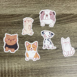 Set of 29 Kawaii Dogs 2" Vinyl Water Resistant Stickers/Decals - HandmadeSask