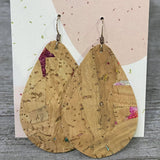 Leather/ Cork earrings