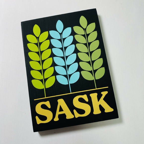 5x7 Art Panel | Saskatchewan Retro 3 Wheat